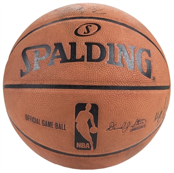 2006-07 Cleveland Cavaliers Team Signed Spalding Game Ball With 13 Signatures Including LeBron James (Gibson LOA & Beckett)